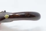 BRITISH Antique Brass Barrel FLINTLOCK .80 Caliber Pistol with SNAP BAYONET WESTON Maker with FLARED BARREL to .80 at MUZZLE - 7 of 17