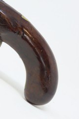 BRITISH Antique Brass Barrel FLINTLOCK .80 Caliber Pistol with SNAP BAYONET WESTON Maker with FLARED BARREL to .80 at MUZZLE - 15 of 17