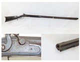 Antique MID-19th CENTURY Half-Stock .45 Cal. Percussion American LONG RIFLE Kentucky Style HUNTING/HOMESTEAD Long Rifle - 1 of 19