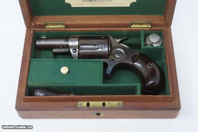 CASED London Proofed Antique COLT NEW LINE .38 Cal. ETCHED PANEL RevolverVERY NICE British Conceal & Carry Gun with ACCESSORIES - Image 3 of 22