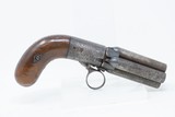 BELGIAN Antique MARIETTE PATENT Underhammer RING Trigger Perc. PEPPERBOX
LEIGE PROOFED 1850s Revolving Self Defense Pistol - 14 of 17