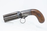 BELGIAN Antique MARIETTE PATENT Underhammer RING Trigger Perc. PEPPERBOX
LEIGE PROOFED 1850s Revolving Self Defense Pistol - 2 of 17