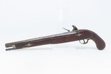 ENGRAVED Early 1800s EUROPEAN Antique FLINTLOCK .40 Caliber Pistol With INLAID Relined OTTOMAN BARREL - 13 of 16