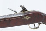 ENGRAVED Early 1800s EUROPEAN Antique FLINTLOCK .40 Caliber Pistol With INLAID Relined OTTOMAN BARREL - 15 of 16