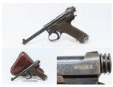 WORLD WAR II Imperial Japanese NAGOYA Type 14 NAMBU Semi-Auto C&R PistolWWII Pacific Theater Sidearm w/HOLSTER - 1 of 21