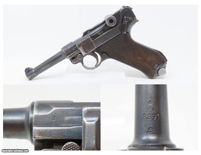 Post-WORLD WAR I Era DWM 7.65x21mm GERMAN LUGER C&R Pistol
.30 Semi-Auto TREATY OF VERSAILLES Compliant Pistol