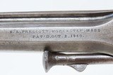 Mid-CIVIL WAR Antique E.A. PRESCOTT BELT Model SINGLE ACTION RevolverVERY SCARCE; Roughly 1 of 300 Made! - 6 of 17