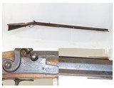 ENGRAVED “W P” Signed Antique Full-Stock .40 Caliber Percussion LONG RIFLE
With T. DAVIDSON & CO. Lock and OCTAGON BARREL