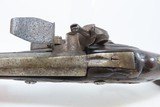 18th Century GERMANIC FLINTLOCK Belt Pistol 65 Caliber Antique Carved Stock GROTESQUE MASK POMMEL, BRASS HARDWARE - 8 of 16
