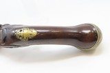 18th Century GERMANIC FLINTLOCK Belt Pistol 65 Caliber Antique Carved Stock GROTESQUE MASK POMMEL, BRASS HARDWARE - 7 of 16