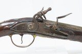 18th Century GERMANIC FLINTLOCK Belt Pistol 65 Caliber Antique Carved Stock GROTESQUE MASK POMMEL, BRASS HARDWARE - 4 of 16