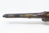 18th Century GERMANIC FLINTLOCK Belt Pistol 65 Caliber Antique Carved Stock GROTESQUE MASK POMMEL, BRASS HARDWARE - 12 of 16