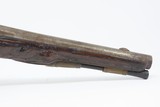 18th Century GERMANIC FLINTLOCK Belt Pistol 65 Caliber Antique Carved Stock GROTESQUE MASK POMMEL, BRASS HARDWARE - 5 of 16