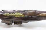 18th Century GERMANIC FLINTLOCK Belt Pistol 65 Caliber Antique Carved Stock GROTESQUE MASK POMMEL, BRASS HARDWARE - 11 of 16