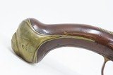 18th Century GERMANIC FLINTLOCK Belt Pistol 65 Caliber Antique Carved Stock GROTESQUE MASK POMMEL, BRASS HARDWARE - 3 of 16