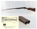 LETTERED Antique COLT Model 1883 Hammerless 12 Gauge Double Barrel SHOTGUN
Made in 1890 with Damascus Barrels w/ Special Order Flat Matte Rib - 1 of 21