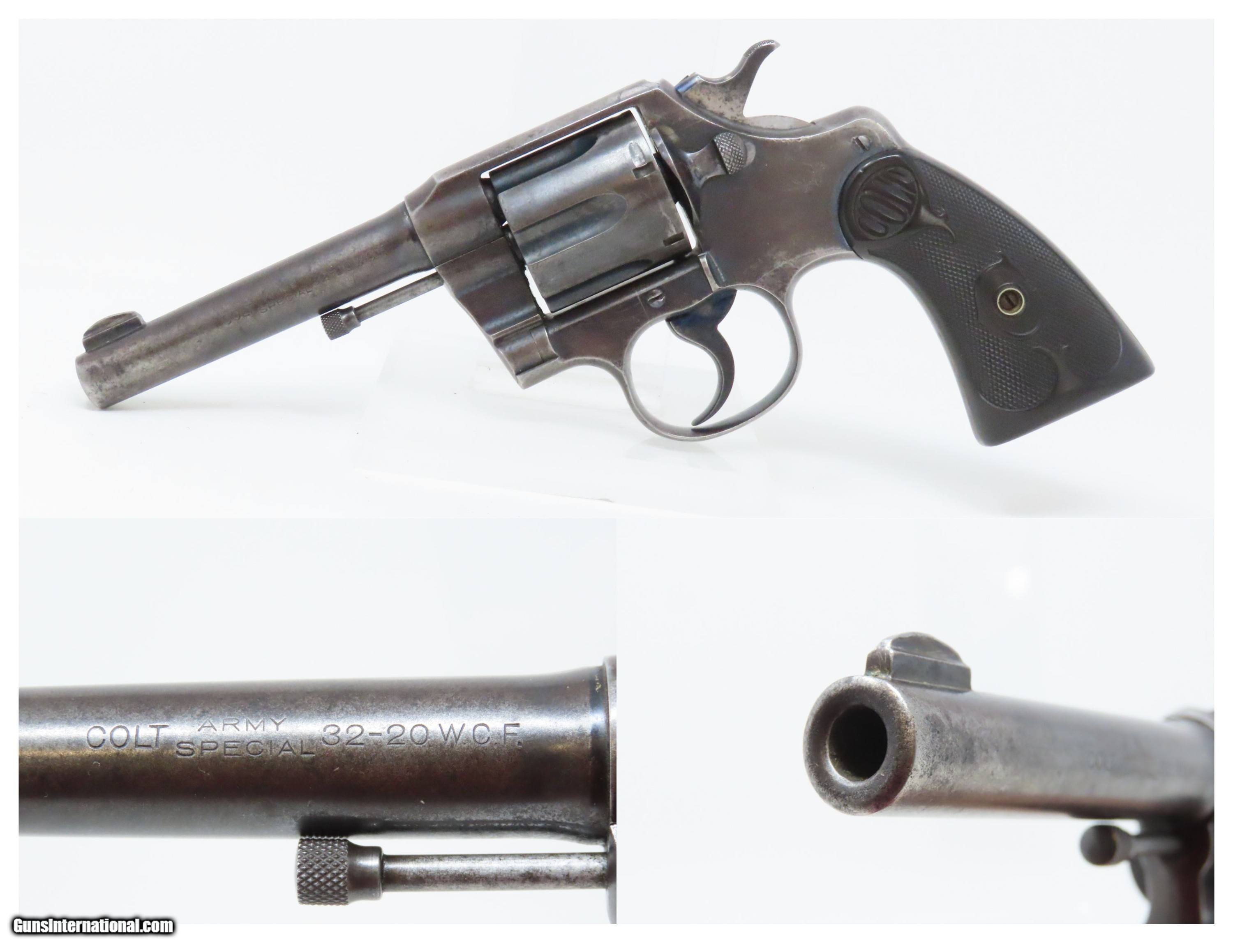 C1909 Mfr Colt “army Special” 32 20 Wcf Double Action Revolver Candr Win Duty Sized Sidearm 1304