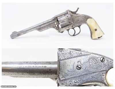 ENGRAVED Antique MERWIN & HULBERT Double Action Revolver .44-40 WINCHESTER
BISON Panel Scene Engraved CALIBRE WINCHESTER 1873