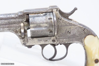 ENGRAVED Antique MERWIN & HULBERT Double Action Revolver .44-40 WINCHESTERBISON Panel Scene Engraved CALIBRE WINCHESTER 1873 - Image 4 of 19