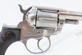 LETTERED Antique COLT Model 1877 LIGHTNING .38 Cal. Double Action RevolverINSCRIBED DA .38 Long Colt with NICKEL FINISH - 20 of 21