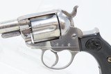 LETTERED Antique COLT Model 1877 LIGHTNING .38 Cal. Double Action RevolverINSCRIBED DA .38 Long Colt with NICKEL FINISH - 6 of 21