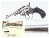 LETTERED Antique COLT Model 1877 LIGHTNING .38 Cal. Double Action RevolverINSCRIBED DA .38 Long Colt with NICKEL FINISH - 1 of 21