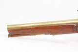 Antique SHARPE of LONDON Brass Barrel .55 Cal Flintlock INDIAN TRADE Pistol British with Birmingham Proofs & Lightly Engraved - 17 of 17