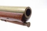 Antique SHARPE of LONDON Brass Barrel .55 Cal Flintlock INDIAN TRADE Pistol British with Birmingham Proofs & Lightly Engraved - 7 of 17