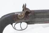 ENGRAVED Antique BECKWITH British SUPERPOSED O/U PERCUSSION Pistol .66 Cal. Mid-1800s DUAL HAMMER OVER/UNDER Pocket Pistol - 18 of 19