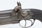 ENGRAVED Antique BECKWITH British SUPERPOSED O/U PERCUSSION Pistol .66 Cal. Mid-1800s DUAL HAMMER OVER/UNDER Pocket Pistol - 3 of 19