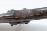 ENGRAVED Antique BECKWITH British SUPERPOSED O/U PERCUSSION Pistol .66 Cal. Mid-1800s DUAL HAMMER OVER/UNDER Pocket Pistol - 13 of 19