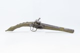 Balkan RAT-TAIL Flintlock MIQUELET .62 Caliber PISTOL Greece Bosnia Albania Circa 1750-1800 ENGRAVED All Metal Flintlock Pistol - 2 of 16