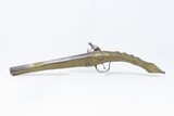 Balkan RAT-TAIL Flintlock MIQUELET .62 Caliber PISTOL Greece Bosnia Albania Circa 1750-1800 ENGRAVED All Metal Flintlock Pistol - 13 of 16