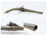 Balkan RAT-TAIL Flintlock MIQUELET .62 Caliber PISTOL Greece Bosnia Albania Circa 1750-1800 ENGRAVED All Metal Flintlock Pistol - 1 of 16