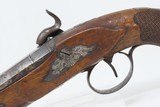 BRACE of FRENCH EMPIRE Style Antique Belt Pistols Made in Liege Circa 1850s Matching Martial Type Sidearms - 17 of 25