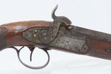 BRACE of FRENCH EMPIRE Style Antique Belt Pistols Made in Liege Circa 1850s Matching Martial Type Sidearms - 5 of 25