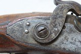 BRACE of FRENCH EMPIRE Style Antique Belt Pistols Made in Liege Circa 1850s Matching Martial Type Sidearms - 7 of 25