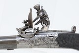 PAIR of Antique BRITISH Mabson, Labron, & Mabson .32 Cal. FLINTLOCK Pistols Engraved, Made Circa the Early-1800s in Birmingham - 20 of 25
