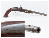 Antique European T. MOOSE Marked .36 Caliber PERCUSSION Target Pistol
Manufactured Circa the Mid 19th Century