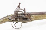 Balkan RAT-TAIL Flintlock MIQUELET .62 Caliber PISTOL Greece Bosnia Albania Circa 1750-1800 ENGRAVED All Metal Flintlock Pistol - 4 of 18