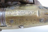 Balkan RAT-TAIL Flintlock MIQUELET .62 Caliber PISTOL Greece Bosnia Albania Circa 1750-1800 ENGRAVED All Metal Flintlock Pistol - 11 of 18