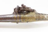 Balkan RAT-TAIL Flintlock MIQUELET .62 Caliber PISTOL Greece Bosnia Albania Circa 1750-1800 ENGRAVED All Metal Flintlock Pistol - 8 of 18