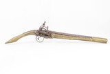 Balkan RAT-TAIL Flintlock MIQUELET .62 Caliber PISTOL Greece Bosnia Albania Circa 1750-1800 ENGRAVED All Metal Flintlock Pistol - 2 of 18