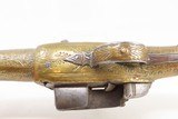 Balkan RAT-TAIL Flintlock MIQUELET .62 Caliber PISTOL Greece Bosnia Albania Circa 1750-1800 ENGRAVED All Metal Flintlock Pistol - 13 of 18