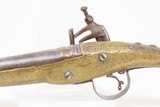 Balkan RAT-TAIL Flintlock MIQUELET .62 Caliber PISTOL Greece Bosnia Albania Circa 1750-1800 ENGRAVED All Metal Flintlock Pistol - 17 of 18