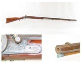 ENGRAVED Antique Mid-19th CENTURY Half-Stock .44 Cal. Percussion LONG RIFLE Kentucky Style HUNTING/HOMESTEAD Long Rifle - 1 of 19