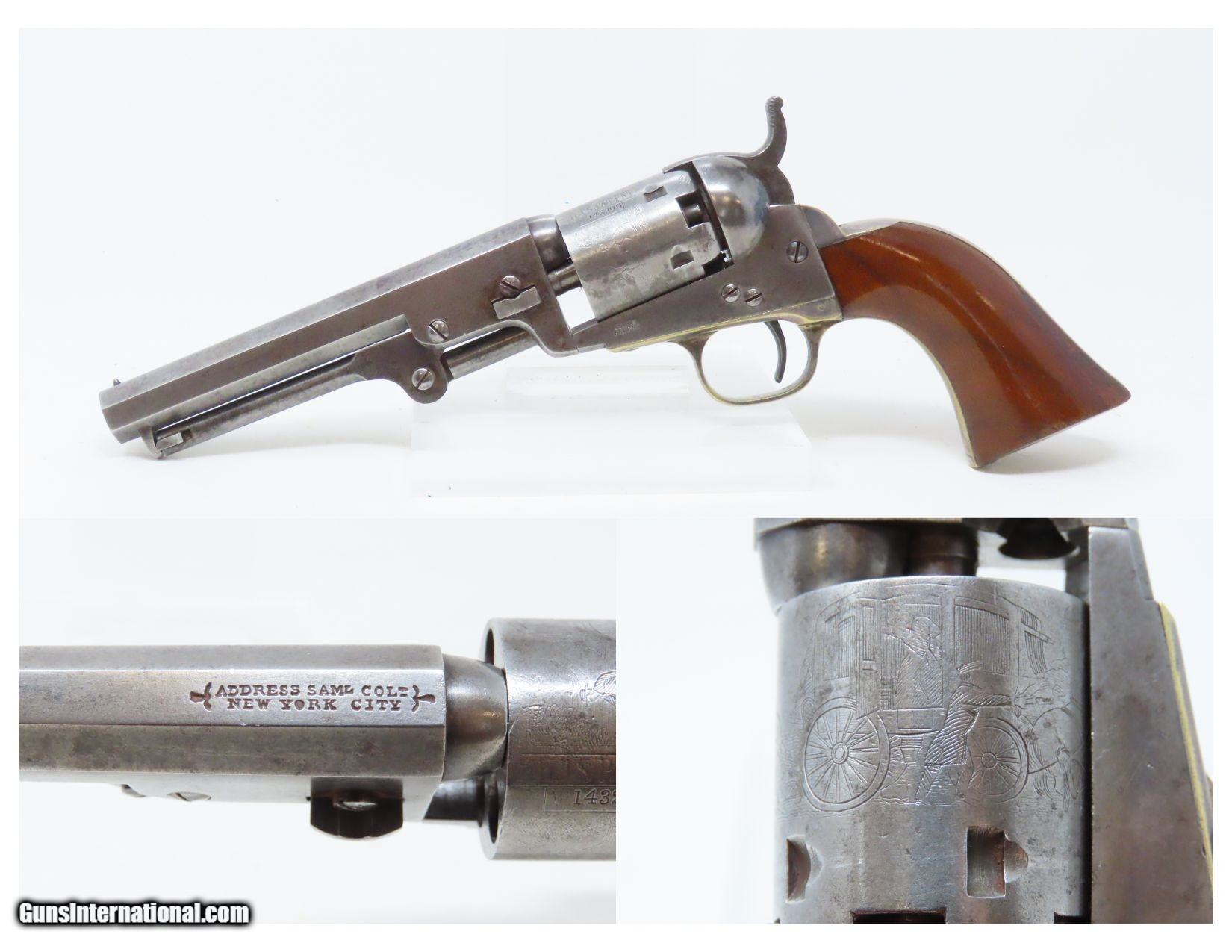 c1858 mfr. Antique COLT Model 1849 POCKET .31 PERCUSSION Revolver Civil ...