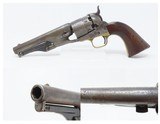 1863 mfr. Antique CIVIL WAR COLT US Model 1860 ARMY .44 Percussion REVOLVER Primary Union Sidearm Shortened to 5 1/2” - 1 of 17