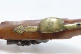 WAR of 1812 Era Antique W. KETLAND BRASS BARREL .58 Cal. FLINTLOCK Pistol - 13 of 19