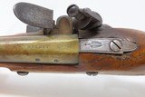 WAR of 1812 Era Antique W. KETLAND BRASS BARREL .58 Cal. FLINTLOCK Pistol - 9 of 19